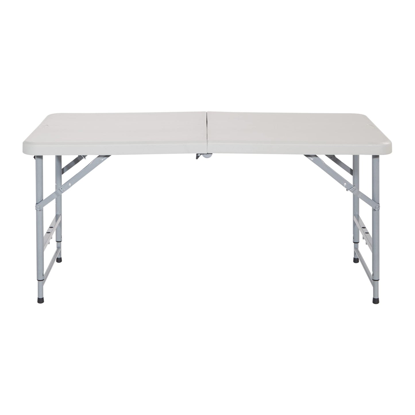 Office Star Products 122 cm Height-Adjustable Folding Resin Table Light Gray