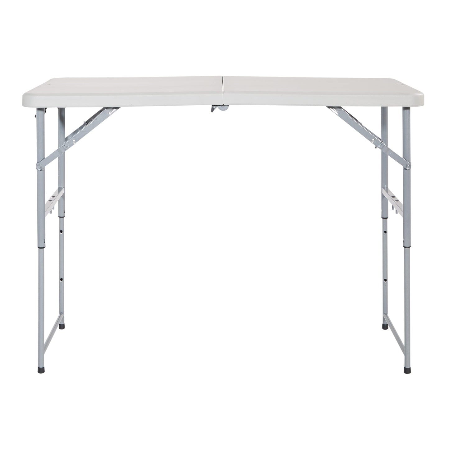 Office Star Products 122 cm Height-Adjustable Folding Resin Table Light Gray