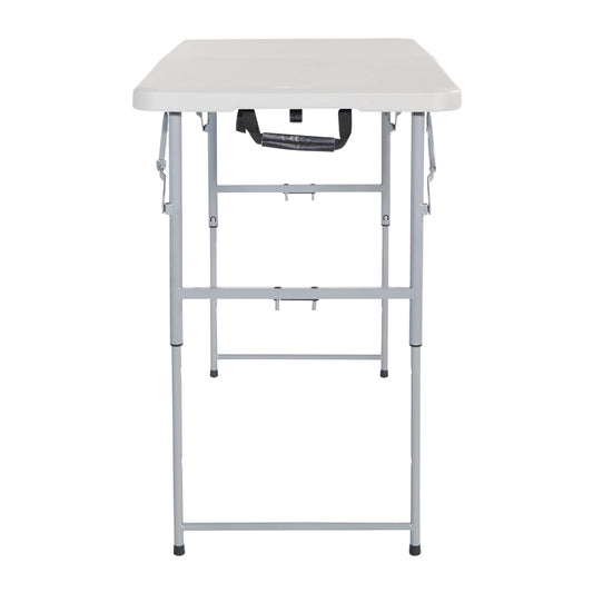 Office Star Products 122 cm Height-Adjustable Folding Resin Table Light Gray
